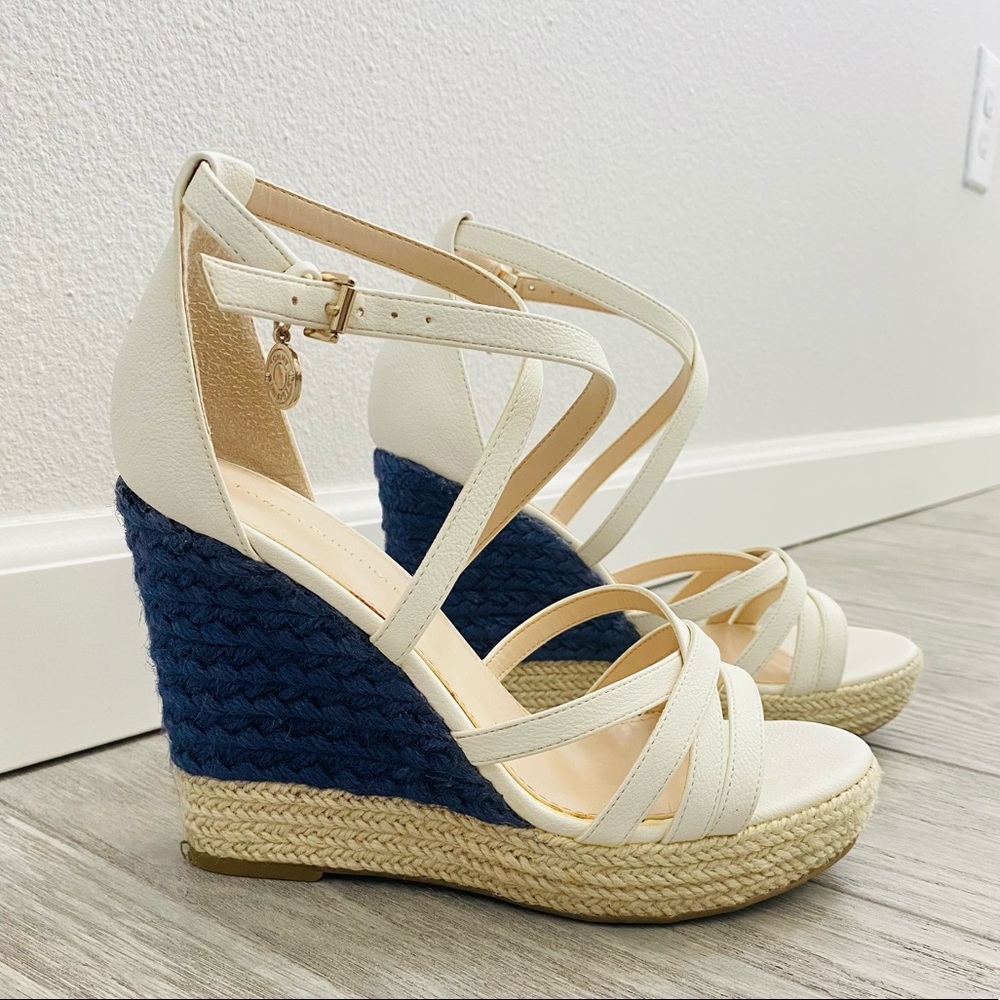 Tommy Hilfiger leather wedge sandals